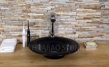 Decorative Cultured Stone Bathroom Sink Countertop Flush Mount Free Standing