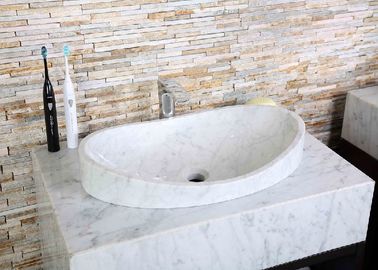 Double Solid Surface Countertops , Marble Vanity Tops Surface Polished