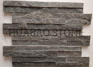 Chinese Black Cultured Stone Panels Custom For Indoor Outdoor Garden Wall