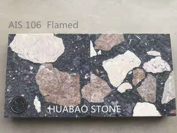Honed Flamed Terrazzo Stone Tiles Slab For Flooring Of Outdoor Plaza Hotel Stores