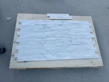 White Quartzite Cultured Stone Panels Natural Slate Stone For Indoor Outdoor