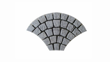 Grey Mesh Stone Paving Tiles , Utility Slate Paving Slabs Curved Brick