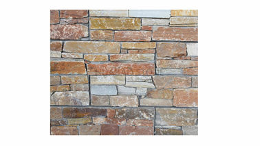 Rugged Stack Stone Wall Panels , Faux Rock Panels Well Worn Edges