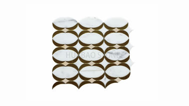Decorative Stone Mosaic Tiles Create Ornamental Accents Small Size Stable Non Porous