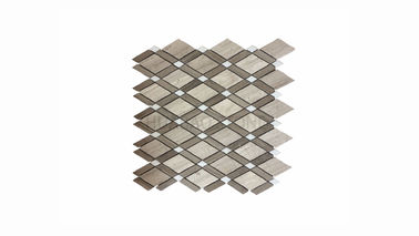 Residential Gray Mosaic Tile Commercial Type 100% Non Fading Colors For Home Improvement