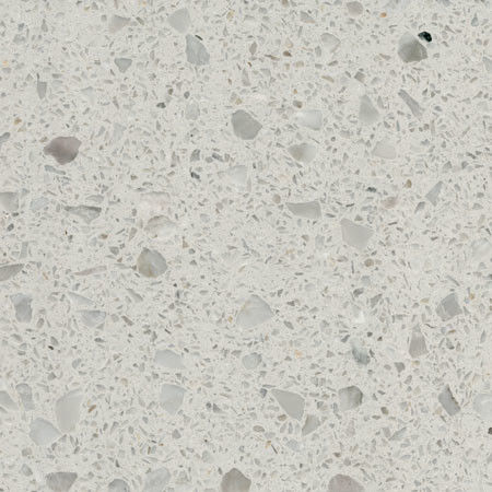 Construction White Terrazzo Tile  Durable Ware Impervious Stain Damage Proof