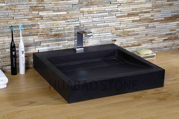 Artisan Black Small Bathroom Sink Depth Customiable Faucet Decor Under Counter