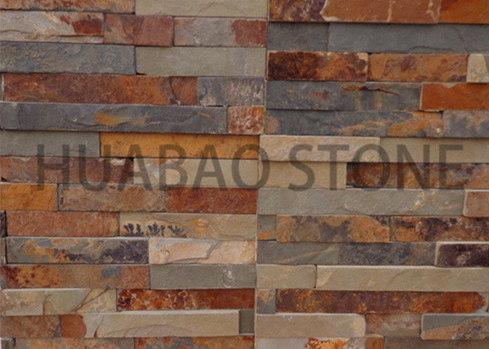 Garden House Manufactured Stone Panels , Cultured Stone Sheets Natural Finish